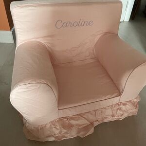 Pottery Barn Kids Anywhere Chair®, Dusty Blush Ruffle SLIPCOVER ONLY